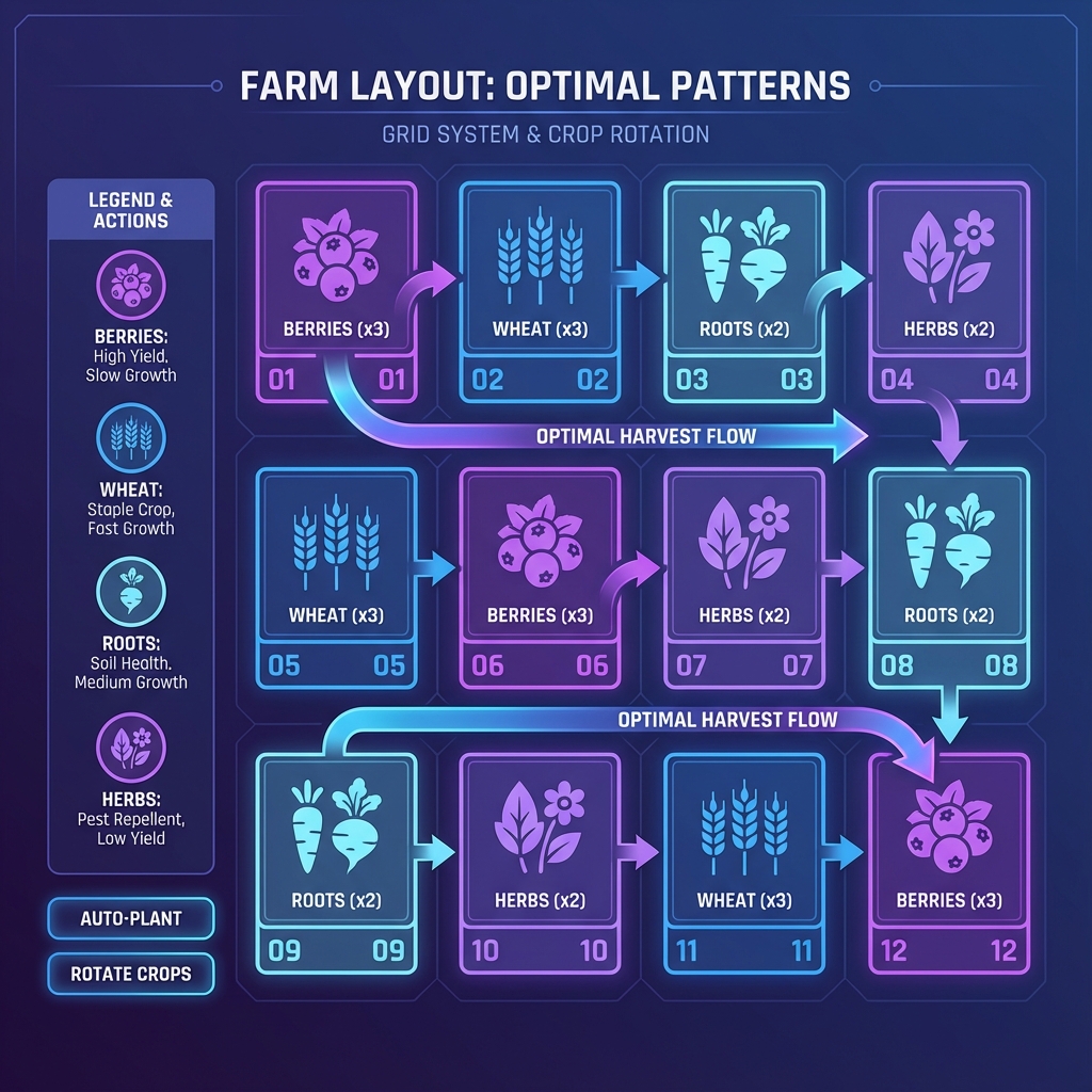 Optimal farm layout for beginners