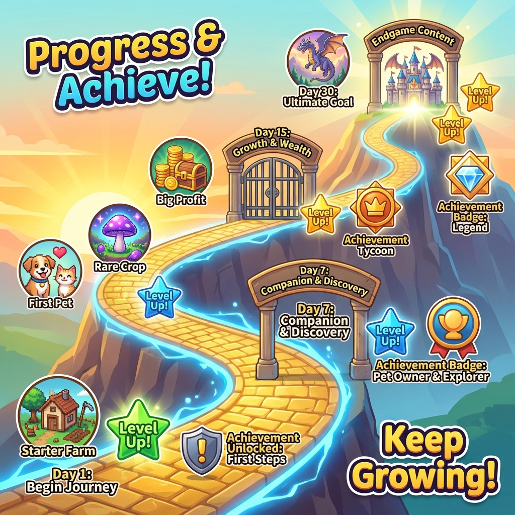 30-day progression guide for Grow a Garden